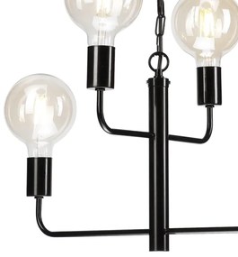 Lampadario a catena ORLANDO 4xE27/60W/230V nero