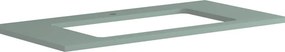 Top per lavabo semincasso Niwa18058 L 90 x H 1.8 x P 46 cm laccato opaco verde timo truciolare