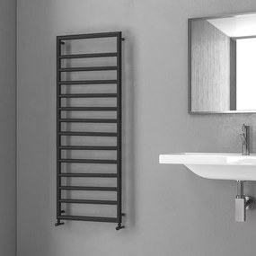 Termoarredo scalda salviette 1300x500mm colore nero opaco KAM-D7013N - KAMALU