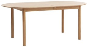 Tavolo da pranzo pieghevole con piano in rovere decorato in colore naturale 100x190 cm Gallina - Unique Furniture