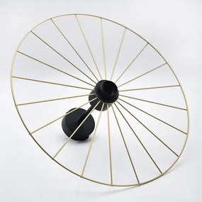 Lampadario a sospensione con supporto rigido MONTANA 1xE27/15W/230V diametro 45 cm oro/nero