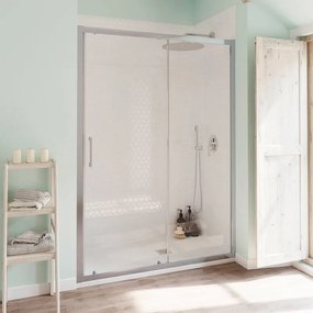Porta doccia scorrevole Bilbao, L 96-100 cm x H 190 cm x SP 6 mm, profilo cromo
