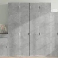 Armadietto Grigio Cemento 80x42,5x225 cm in Truciolato 3281353