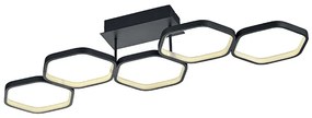 Plafoniera grigia con LED dimmerabile a 3 livelli - Jetse
