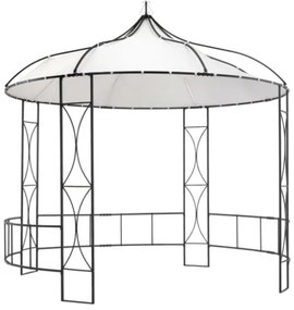 Gazebo 300x290 cm Bianco Rotondo