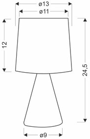 Lampada da tavolo SATTI 1xE14/40W/230V beige