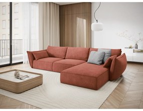 Divano angolare rosso (angolo destro) Vanda - Mazzini Sofas