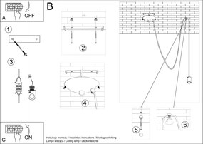 Lampada a Sospensione EDISON 1 E27 Nera in Acciaio