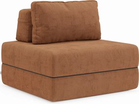 Rift poltrona letto con materasso alto 24 cm e memory foam - schienale mobile e tessuto smacchiabile T31