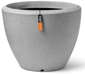 Vaso Per Piante Arc Granite Conico Basso 48x35 Cm Avorio /