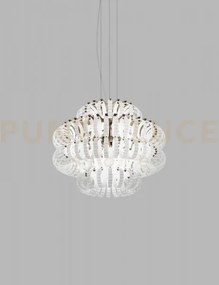 Ecos sospensione 60c bianco rigadin bronzo satinato 4 luci attacco ...