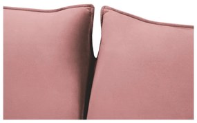 Divano letto in velluto rosa 194 cm Vienna - Cosmopolitan Design