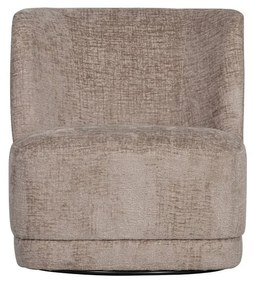 Poltrona in velluto marrone chiaro Atty - WOOOD