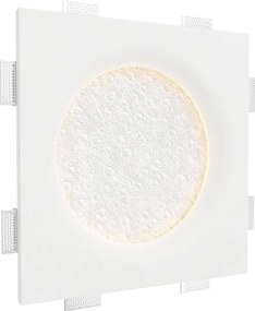 Lampada LED da incasso 175W Effetto Luna 60x60 cm in Gesso