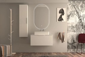 Mobile da bagno sospeso sotto lavabo L 90 x H 43 x P 44 cm bianco laccato opaco, 3 cassetti BADEN HAUS MODULA