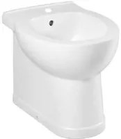 Bidet monoforo installazione filomuro in ceramica serie Isola cm 48x38 - Bianco Opaco