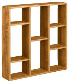 Mensola di colore naturale in rovere massiccio con ripiani multipli 15 cm Townsville – House Nordic