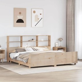 Giroletto Senza Materasso 200x200 Cm İn Legno Massello Di Pino /