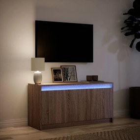 Mobile porta tv con led rovere marrone 100x34x50 cm truciolato