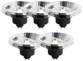 Set di 5 Lampadine LED GU10 Dimmerabili 111mm 10.5W 770 lm 4000K