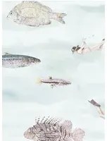 Sian Zeng Tapete Classic Fish - Blue-Green