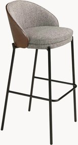 Sgabelli da bar imbottiti con schienale in legno Archie 2 pz
