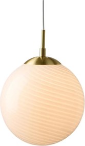 Halo Design 748341 - Lampada a sospensione su cavo CANDY 1xE27/25W/230V Ø 20 cm crema/ottone