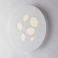 Plafoniera in metallo LED integrato sei luci Bianco 40x h5 cm