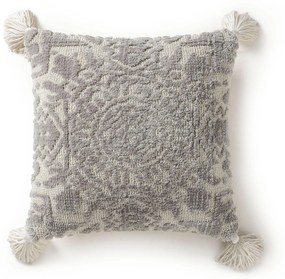 benuta Nest Copricuscino Elias Grigio 45x45 cm - Tappeto design moderno soggiorno