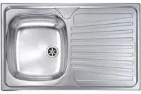 Lavello MONDIAL 79x50 1 vasca destra+ gocciolatoio ACCIAIO INOX 011551.D1.01.2016