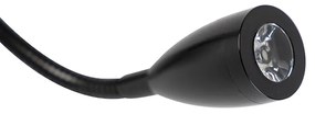 Applique moderna nera con braccio flessibile - BRESCIA Combi