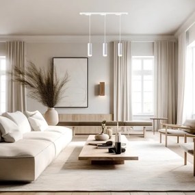 Lampada a sospensione con cavo per sistema a binario PIPE 3xGU10/10W/230V bianca