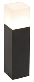 Lampada da esterno a stelo nera con opalino bianco 30 cm - Denmark