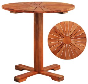 Tavolo Da Bistrot 70x70 Cm İn Legno Massello Di Acacia /