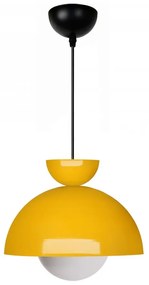 Lampadario giallo con paralume in metallo ø 25 cm Arta – Opviq lights