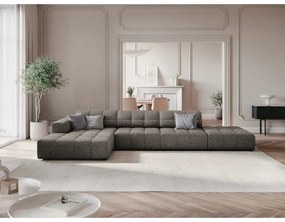 Divano angolare in grigio scuro (con penisola a sinistra) Chicago – Cosmopolitan Design