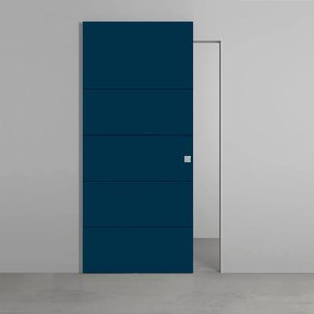 Porta scorrevole Sleek in mdf verde, L 101 x H 230 cm, con binario Invisibile Destra