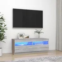 Mobile Porta TV con Luci LED Grigio Sonoma 100x35x40 cm 815721