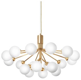 Nuura - Apiales 18 Lampadario Ottone Spazzolato/Bianco Opale Nuura