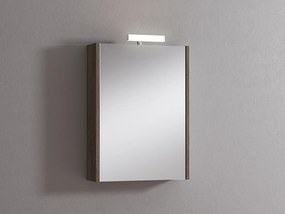 Pensile con luce Akira rovere scuro L 51.5 x H 70 x P 15.5 cm