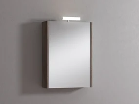Pensile con luce Akira rovere scuro L 51.5 x H 70 x P 15.5 cm