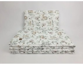 Culla in vimini bianca con accessori per neonati - Animali del bosco