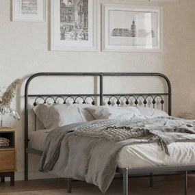 Testiera İn Metallo Nero 160 Cm /