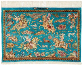 Ghom Tappeto 60x90 (Iran) Annodato A Mano