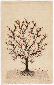 Loribaft Tappeto 90x140 Beige (Iran) Annodato A Mano