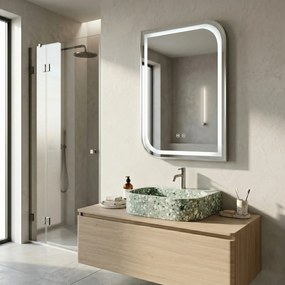 Specchio LED ZONE 70x50 BRUSH NICKEL