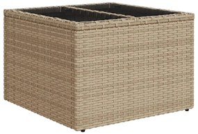 Set Divano da Giardino 6 pz con Cuscini Beige in Polyrattan