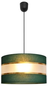 Lampadario a sospensione con filo HELEN 1xE27/15W/230V diametro 35 cm verde/oro
