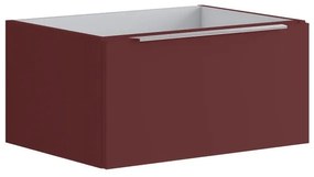 Mobile da bagno sospeso sotto lavabo L 59.5 x H 30 x P 45.5 cm rosso opaco, 1 cassetto Brera