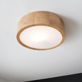 Brilagi - LED RGBW dimmerabile plafoniera CARVALHO 1xE27/15W/230V Wi-Fi rovere Ø 27,5